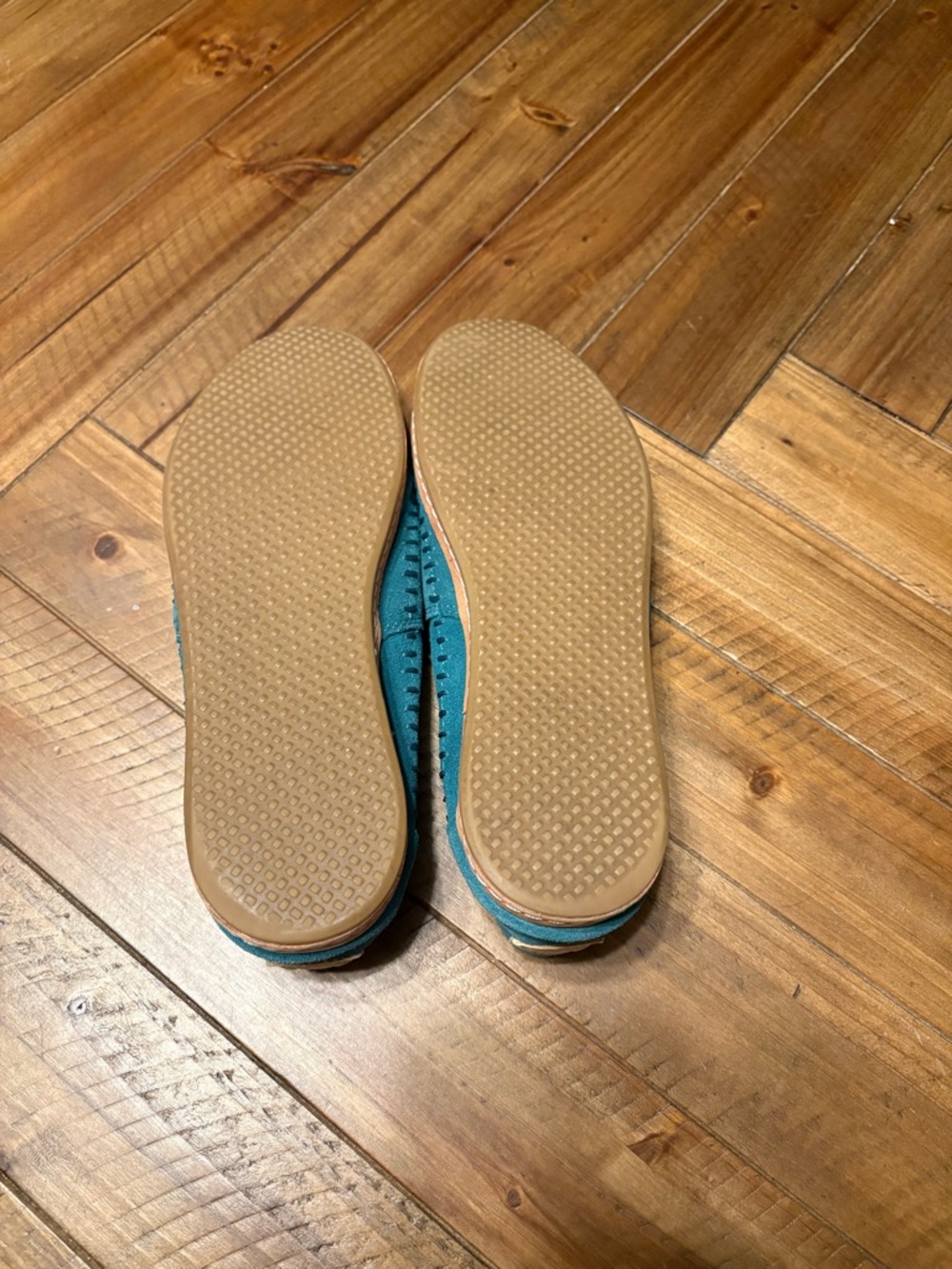 TOMS Women’s Teal Suede Moccasins /Espadrilles - Picture 6 of 8